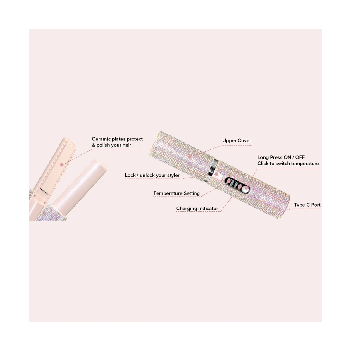 Primesuction's™Porteble hair straighener✨